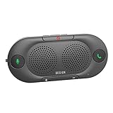 BESIGN BK06 Kfz Bluetooth V5.0 Freisprechanlage Visier Auto Kit, verbindet mit Siri & Google Assistant, Auto EIN Aus, Wireless Freisprecheinrichtung für Auto