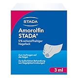 Amorolfin STADA 5% wirkstoffhaltiger Nagellack, bewährter Wirkstoff zur äußerlichen Behandlung von Nagelpilz, mit 30 Tupfern, 30 Feilen und 10 Spateln - 1 x 3 ml