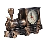 VALICLUD Train Pattern Alarm Clock Retro Tischuhr im Zugdesign für Multifunktionale Kreative Weckuhr ohne Batterie Vintage Deko für Büro und Zuhause Langlebig und