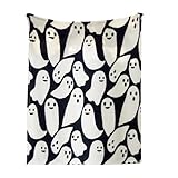 Generisch Kuscheldecke Flauschig,Halloween Deko Decke,HalloweenGhost Dekoration,Herbst Deko Deckes Flanell Sofadecke,für Sofa,Wohn,Couch und Bed(80x120CM)