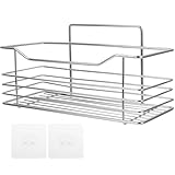 HAPINARY Edelstahl Wandhalterung Badezimmerregal mit Selbstklebender Duschablage für Küche und Bad Multifunktionales Lagerregal Schützt Flaschen vor Herunterfallen