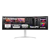 LG Electronics 49WQ95X-W.AEU IPS 32:9 UltraWide Monitor 49' (124,46 cm), QHD Wide 1440p, Curved TFT-LCD Aktiv Matrix mit White LED Backlight, Anti-Glare, Weiß