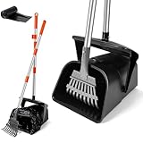 Hundekotschaufel,101cm Drehbarer Behälter & Hundekotschaufel mit 20 Abfallbeuteln, Abnehmbar Schaufel für Große Hund,Kotschaufel Geruchsneutral,Langer Griff Large verstellbare Harke Waste Removal