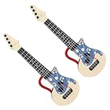 PartyKindom 2 Stück Ukulele Rot Pädagogisches Saiteninstrument für Anfänger Sicher Verarbeitet Stabiles Design für Musikalisches Lernen und Frühe Spielerisch Entwickeln