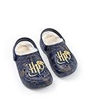 Harry Potter Marineblaue Clogs mit Fellfutter und Logo für Mädchen | Weiches Futter für mehr Komfort | Freizeitkleidung für Schule und Freizeit | Schuhe mit Filmmotiven Merchandise