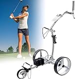 HTDRE Elektrischer Golftrolley mit Fernbedienung – Leichter, kompakter, Faltbarer Elektrotrolley für jedes Gelände, passt in den Kofferraum