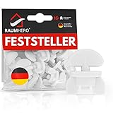 Raumhero Gardinenstopper für Schiene (16X Stopper) - Universal Gardinen Feststeller - Vorhang Stopper für Schienen - 100% Made in Germany, Weiß