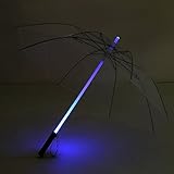 HEEPDD Elektrischer LED-Regenschirm mit 7 Farbwechselnden Lichtern und Taschenlampe, Wasserdicht, Schwarz, 41,3 Zoll Durchmesser, Batteriebetrieben für Nächtliche Spaziergänge, Zum Trocknen von