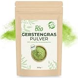 Curly Superfood Gerstengras Pulver Bio 500g - 100% naturreine BIO Rohkostqualität aus deutschem Anbau - Fein gemahlenes Gerstengrassaft Pulver Bio für Smoothies, Säfte & Co