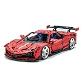 SAYN Technik Sportwagen Bausteine für Ferrari SF90, 3800+ Teile, 1/8 Technik Auto Rennwagen Modell, Kompatibel mit Lego Technik