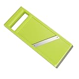 Wcawnlt Gemüse Mandolinenschneider Multifunktionaler Küchenhobel aus Edelstahl mit Scharfen Klingen, Rutschfestem Griff 1 pcs Grün für Karotten, Kartoffeln, Gurken und Gemüse