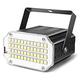 48 Led Stroboskop Disco Licht, Stroboskop Musikgesteuert Disco Blitzlicht für Parties, Stroboskope weiß Party Disco Lights Sound Activated Stroposkopblitzer Halloween Blitz Projektor Lichteffekte