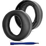 Ersatz Ohrpolster für Sony PlayStation 5 Pulse 3D Wireless Headset – 1 Paar Weiche Proteinleder Ohrpolster mit Hochwertigem Memory Schaum, Langlebige Ersatzpolster für PS5 Kopfhörer – Schwarz