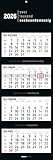 Alpha Edition 4-Monatskalender Black 2026 – Wandkalender 33×100 cm mit 4 Monaten im Überblick & Datumsschieber, faltbarer Büro- & Planungskalender für Homeoffice, Arbeit & Organisation