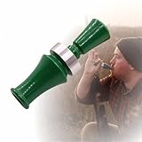 SHINETEC Single Reed Duck Call – Outdoor-Jagdköderpfeife, Wasservögel, Stimmimitator zum Anlocken von Stockentendraken, Wigeon, Taube, Wachteln, 1 Stück (weiß) (Grün)