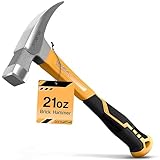 DIY Doctor Maurerhammer 21oz (600g) – Geschmiedeter Stahl & Fiberglasgriff – TPR rutschfester Griff für Geologie-, Spalt- & Nagelarbeiten