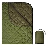 Woedpez Multifunktionale warme Schlafdecke, Campingdecke, Campingdecke, Steppdecke, tragbarer Umhang, leichte Decke, Picknick-Matte