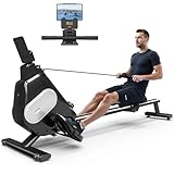 Dskeuzeew Rudergerät für Zuhause, Magnetisches Rudergeräte Leises mit 16 Widerstandsstufen, Maximale Belastbarkeit von 180KG, Vertikale Aufbewahrung