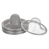 IWOWHERO Edelstahl Abflusssieb 9cm Rund Haarsieb Spülbeckensieb für Küche und Bad Rostfreier Haarfänger mit Drahtgeflecht für Waschbecken und Duschabfluss