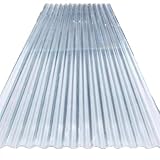 Gewächshausplatten, 80 x 100 cm, transparente Dachbahnen, gewellte Dämmplatten, 2 mm Dicke, 7 Stück für Beleuchtung und akustische Isolierung, leicht