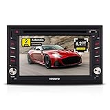 NEOTONE NDX-300W | Navigation mit Europakarten | universelles 2DIN Autoradio | 6.2 Zoll | Bluetooth | Touchscreen | DVD-Player | 16GB MicroSD inklusive