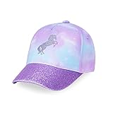 accsa Einhorn Basecap Kinder Mädchen Regenbogen Baseball Cap Verstellbare Batik Sonnenhut Tie-Dye Mütze geeignet für 3-9 Jahre alt