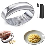 Premium Knoblauchpresse Aus Edelstahl, 2025 Neu Knoblauchwippe, Knoblauchpresse Spülmaschinenfest, Handlich & Leicht Zu Reinigen, Garlic Press Für Zerkleinert Knoblauch & Ingwer Mühelos (1)