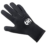 PAWHITS Neoprenhandschuhe 3mm Thermohandschuhe Winterhandschuhe wasserdichte Anti-Rutsch-Handschuhe für Männer und Frauen Herren Schwarz (XL)