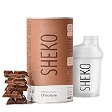 SHEKO Balance Shake Schokolade + Shaker - 21 Cremige Mahlzeitenersatz Shakes zum Abnehmen - Proteinreich, Glutenfrei & Natürlicher Geschmack - Abnehmen Shake