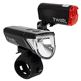 Fahrradlicht Set, mit Batterieanzeige, leicht, Fahrradlampe, Fahrradlicht, EOS 30 LED von TWIRL