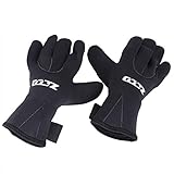 ABOOFAN 3mm Dicke warme Taucherhandschuhe Anti-Wear rutschfeste Handschuhe Schnorcheln Kratzschutz Sonnenschutzhandschuhe - Größe XL (schwarz)