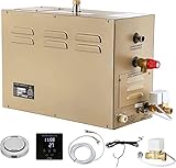 CGOLDENWALL 4.5 KW Sauan Dampfgenerator mit Automatischer Entwässerung 220 V für Zuhause und Gewerbe, Geeignet für Sauna/Dusche/Bade/SPA mit Intelligentem Touch-Controller 25-55°C, 3-4.5m3 Raumheizung