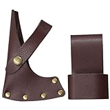 HANABASS Lederscheide für Axt Schutzsleeve aus Dickem Langlebigem Leder Outdoor Survival Axtschutz Robustes Messeretui Praktische Schutzhülle für Camping und Holzfäller
