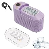Tragbare Eismaschine, Mini-eismaschine Mit Dual-Power, 10 Minuten Schnelle Eisherstellung, 120 W Geringer Stromverbrauch, Geeignet Für Auto Und Heimgebrauch (Purple)