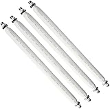 POPPSTAR 4x 31,5cm SAT Fensterdurchführung (2 mm Fensterdurchführung SAT Kabel flach) Kupplung (F-Stecker), vergoldete Kontakte, weiß