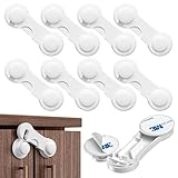 10 Stück Kindersicherung Schrank, Weiß Kindersicherung Schubladen für Babys und Kleinkinder, Schubladensicherung für Möbel, Küche, Schranksicherung Baby Mit Kleber, kein Bohren (Weiß)