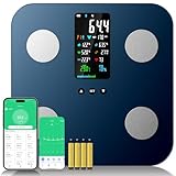 Onherm Körperfettwaage, Ultra Precision Waage mit Körperfett und Muskelmasse, Personenwaage mit Körperfettanalyse, Waage Personen mit Messwerten, Herzfrequenz, BMI, körperanalysewaage-1