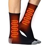 Beheizbare Socken | USB beheizbare Socken 2200 mAh für Damen mit 3 Wärmestufen | Rutschfeste, warme Fußwärmer für Arbeiten im Freien, Camping, Radfahren, Skifahren