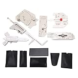 Keillehre Schweißnahtlehre Set, 6 - teiliges Messmittel aus Edelstahl, mit 3 Skalen für Nahtüberhöhung, R a - Maß, Porosität und Kufenzwinkel - Präzises Prüfwerkzeug für