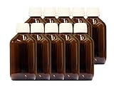 10 x 250ml Braunglasflasche mit PP28st Apothekerflaschen Braunglas Laborflaschen Originalitätsverschluss Flaschen