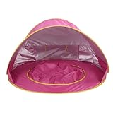 ZAICOLER Baby-Strandzelt, Pop-up-Strandzelt für UV50+-Schutz, Einfach Aufzubauendes Vordach mit Pool-Aufbewahrungstaschen, Ideal für den Außenbereich, Tragbar (PINK)