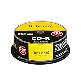 Intenso 1001124 CD-R Rohlinge 700MB, 52x, Spindel, 25er...