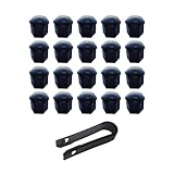 VSREI Radschraubenkappen 19mm Radmutterkappen Set - mit 20 Sechskant-Reifen Muttern-Abdeckungen, Abdeckkappen für Radschrauben Universal Radmuttern Kappen Radbolzen Kappen Rad Mutter Cap (Schwarz)