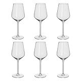 alpina Weingläser Weißwein - Weingläser Set 6 Teilig - Weinglas 37cl - Spülmaschinenfeste Weißweingläser - Wein Geschenk für Weisswein - Glas, Durchsichtig