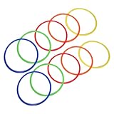 Milisten 10 Stück Agility Ringe aus Kunststoff Schnelligkeitstraining für Fußball American Football und Basketball Leicht Transportierbare Trainingsringe für Outdoor und Spielplatz