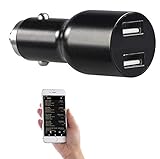 Lescars GPS Fahrtenbuch: Kfz-Fahrtenbuch-Adapter & USB-Ladegerät, Bluetooth, App, Quick Charge (GPS Tracker Auto, Elektronisches, Kalender)
