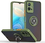 BEEJTUNY Schutzhülle für Google Pixel 6 PRO mit Ring, TPU+PC Handyhülle mit 360° Magnetring Ständer, Stoßfester Bumper Hülle und Robuster Cover Case. Armeegrün