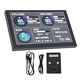 ASHATA 5 Zoll Computer Temperaturmonitor, Dynamisches Design Unterstützt, USB Typ C ARGB PC Gehäuse, Display Sensorfeld, Sekundärer Bildschirm mit Ständer, Kompatibel mit Aida64