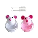 Grehge eeding Toys With 2 Pieces Cleaning Brushes, Cat Food Ball Dispenser, Cat Treat Toys, Cat Feeder For Interactive, Training Iq