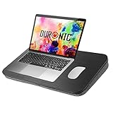 Duronic DML412 Laptopständer | Ergonomischer Laptop Tisch mit Kissen | Laptop Halterung mit Schaumstoffkissenstütze |Große Plattform mit tragbarem Design | Ideal für Bett, Sofa, Auto